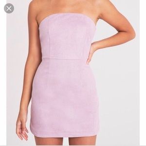 Pretty Little Thing Purple Suede Mini Dress